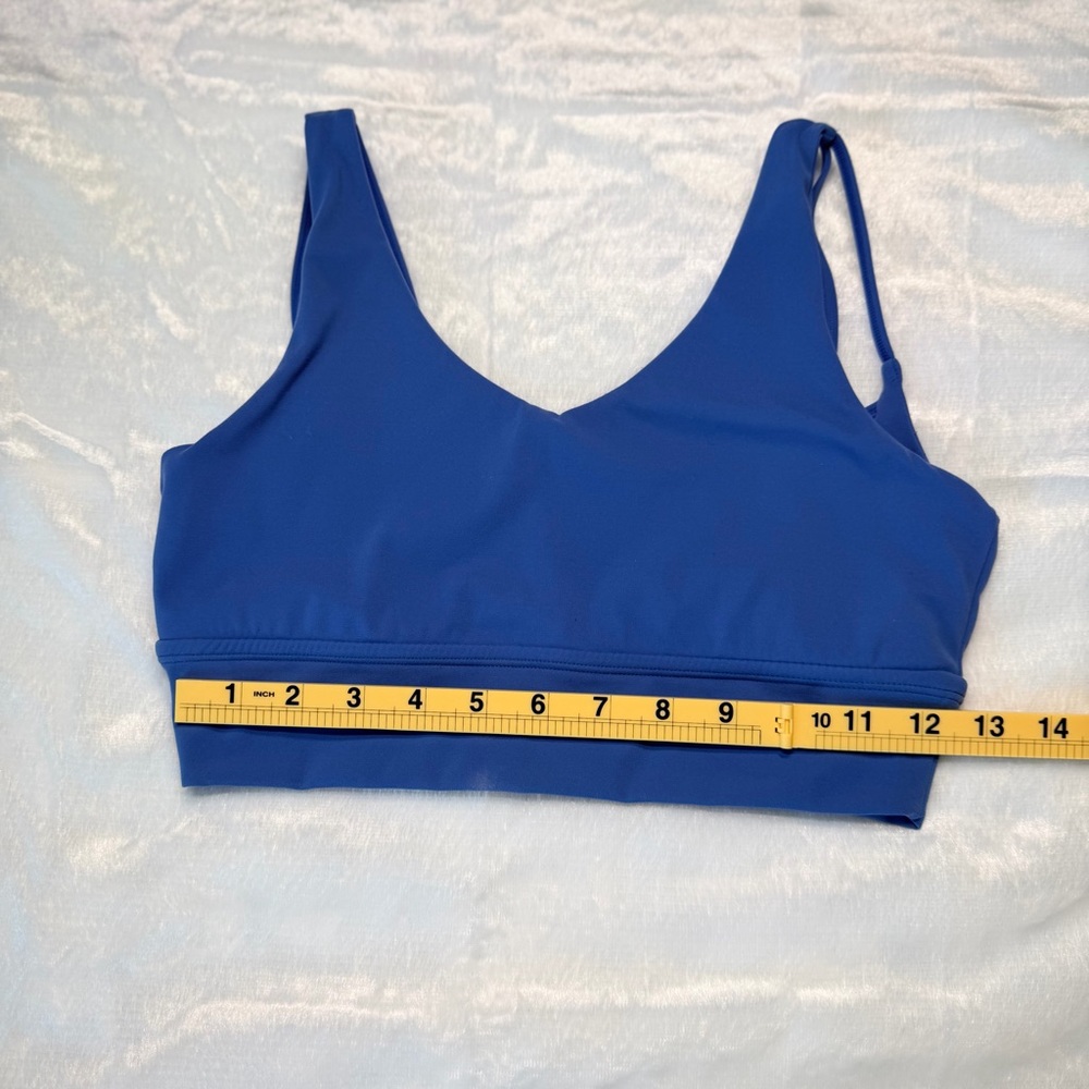 Buffbunny Collection Medium Blue Strappy Back Sports Bra - Picture 6 of 8
